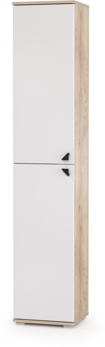 КР100 Бостон № 48, цвет дуб эндгрейн элегантный/фасады МДФ милк рикамо софт, 13.154+13.155+13.156, ШхГхВ 154х35,1х194,4 см., универсальная сборка