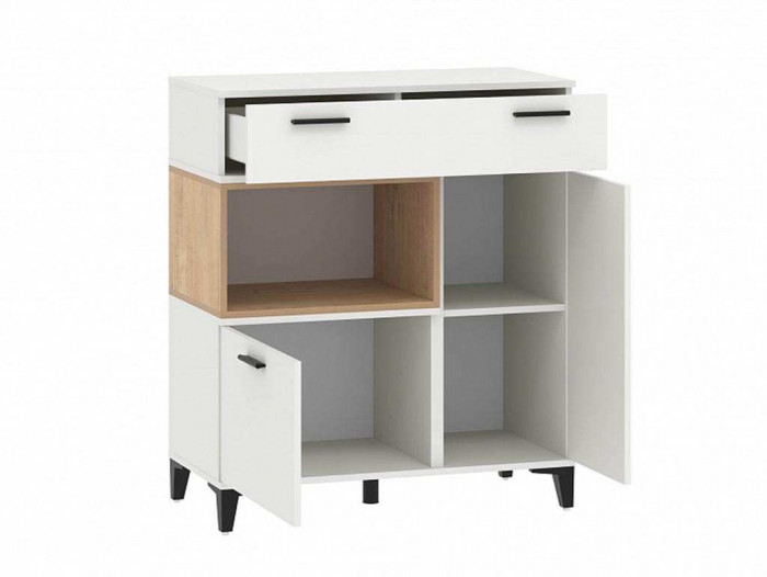 НМ 013.80 тумба Bergen белый/Дуб Бунратти