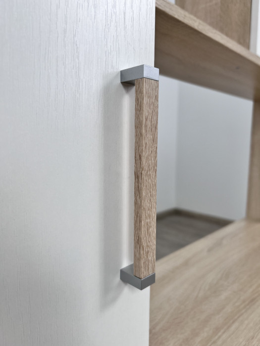 Компьютерный стол Квартет-9, Дуб крафт золотой/Графит серый