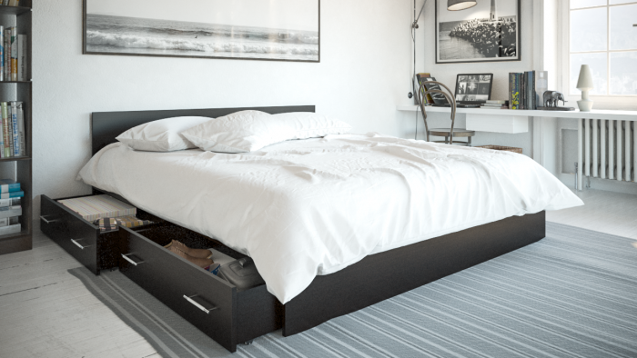 Стандарт Кровать с ящиками 1800, венге