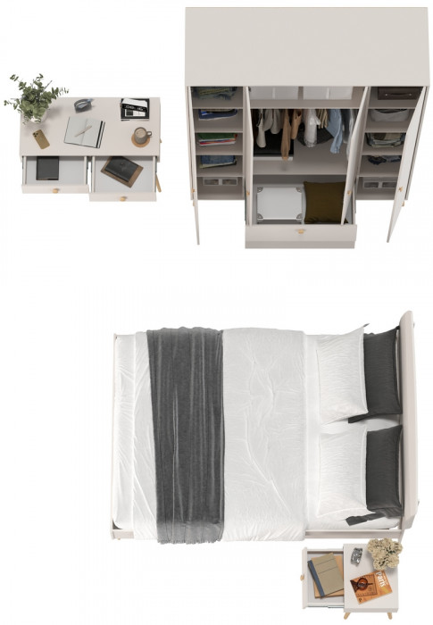 Афина Спальня 33-1400, кашемир серый