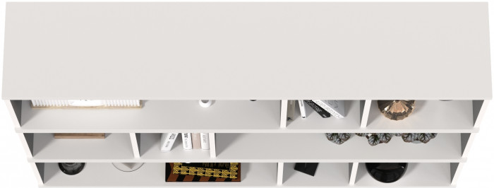 Сидней 15.57 Полка 3 штуки, цвет белый/чёрный, ШхГхВ размер каждой полки в отдельности: 130х27,2х30,5 см., универсальная сборка