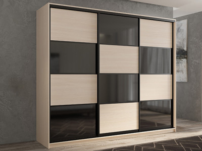 Шкаф-купе Кааппи 13 Дуб молочный 210х45х230 см