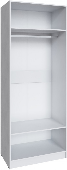 Шкаф Мадрид (0,9) с зеркалом, Белый