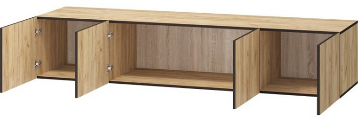 Антресоль Бастион ЛДСП 2,0 (Крафт золотой / Белый древесный)