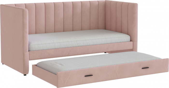 Подростковая кровать "Нега" с бортами (интерьерная), Пыльная роза