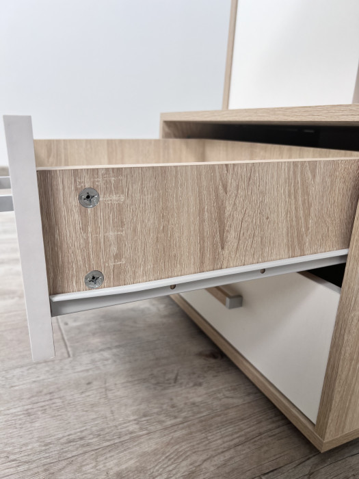 Компьютерный стол Квартет-9, Дуб крафт табачный/Дуб крафт белый