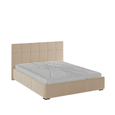 Рио Кровать интерьерная 160 бежевый квадрат, ортопед