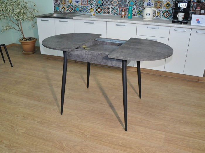 Обеденная группа Стиль-1 / Стул Х 4 шт. / Цемент темный/черный / бид 21