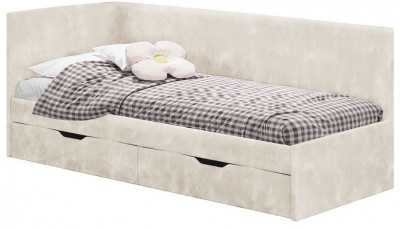 Кровать односпальная "Лео" КР-49 Белый/Мокко