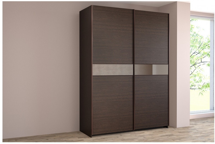 Шкаф-купе Иннэс-5 1400 Ф4/Ф4, Белый глянец