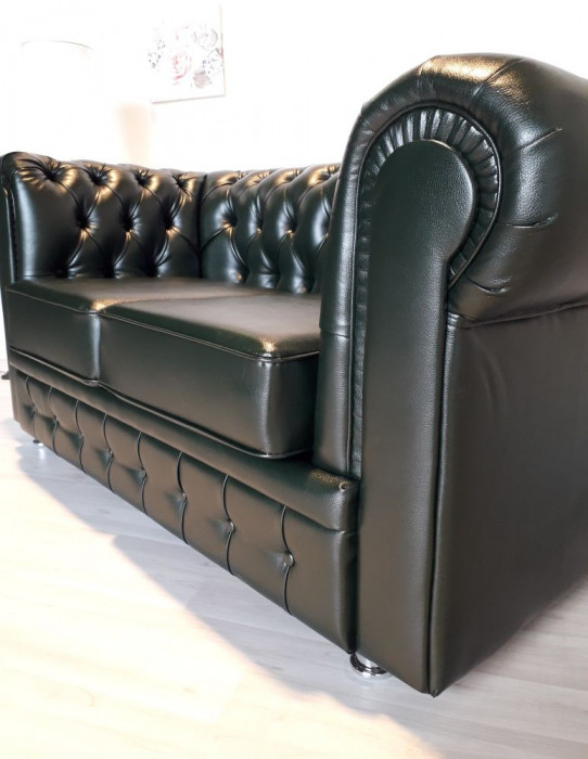 Диван Честер 2- х местный, черный