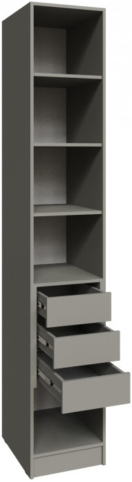 Шкаф-пенал Мадрид (0,4) с 3 ящ. внутри, Мокко