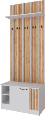 Кано Тумба с вешалкой 800 КПТВ-2 белый/дуб крафт золотой