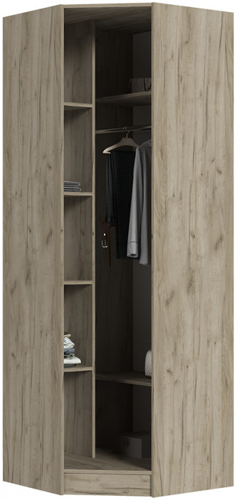 ГАРМОНИЯ ШУ 601 М шкаф угловой (0,78х2,2х0,78) дуб крафт белый/дуб крафт серый