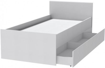 Кровать арт.015 (Ящик) - Белый