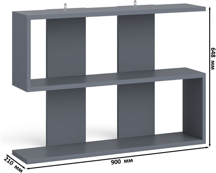 Мори Стол компьютерный МС-1 левый + Комод МК1200.4 + Полка 900, цвет графит/белый, ШхГхВ 210,4х50х209,6 см., НЕ универсальная сборка