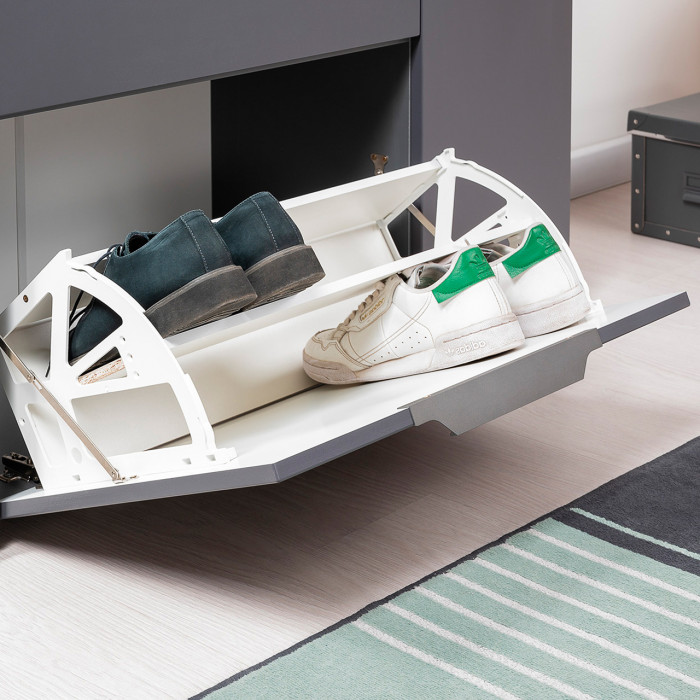 Октава Прихожая 20, серый графит/дуб крафт золотой/фасады МДФ серый графит