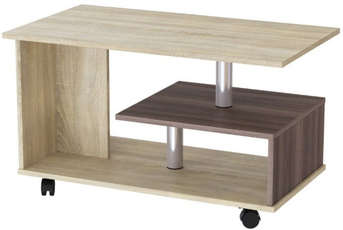 Журнальный стол Консул-5 дуб сонома/ясень шимо