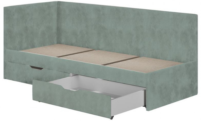 Кровать односпальная "Лео" КР-49 Белый/Эвкалипт