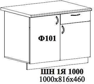 Ф-101 Альфа (ШН1Я 1000) МДФ холст белый