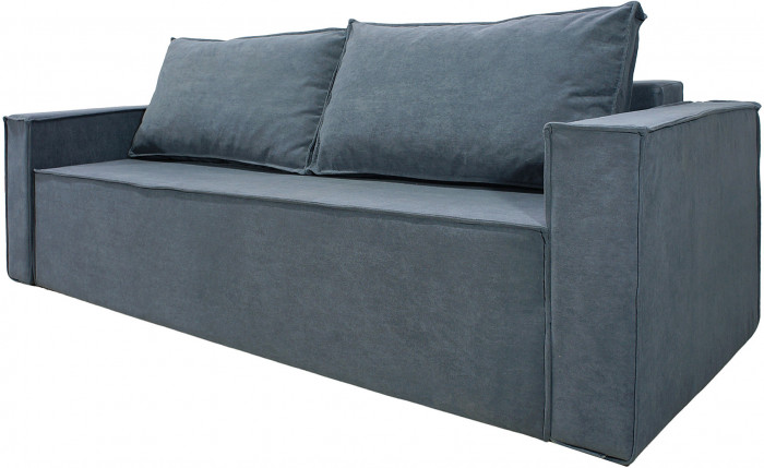 Диван еврокнижка Лофт Люкс велюр серый
