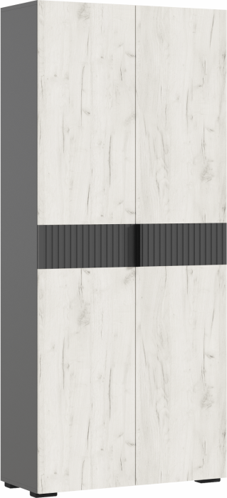 Роджинамиф Шкаф двухстворчатый (800), Крафт белый/Графит