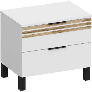 Модульная спальня Нао, набор №7, Дуб вотан/Графит (Профиль МДФ Дуб вотан)