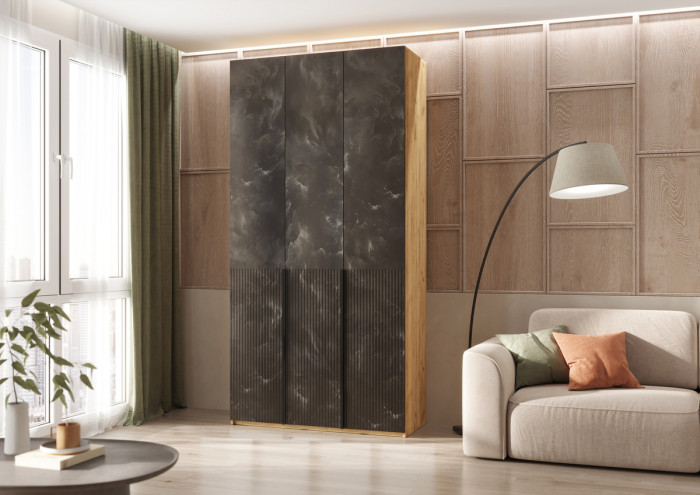 Модульная спальня Марвэл, Дуб крафт/Мальта грей