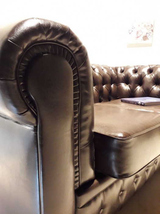 Диван Честер 3- х местный, коричневый