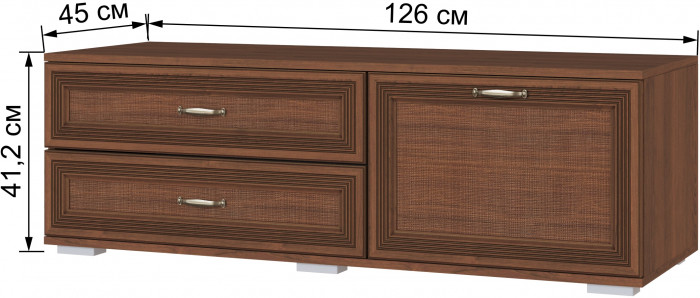 Модульная гостиная Ливорно, набор 2, Орех донской