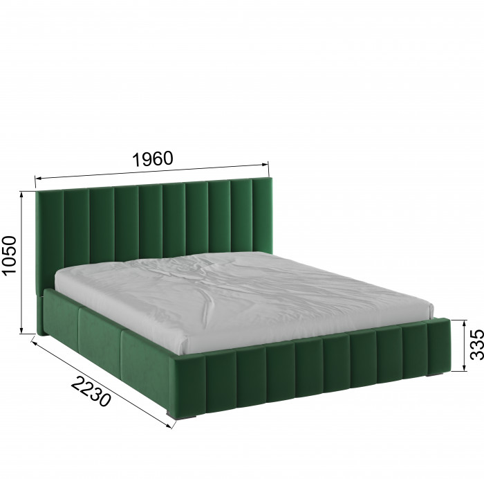 Нега Кровать интерьерная 180 изумруд, ПМ