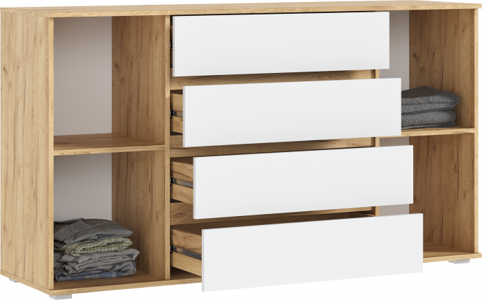 Модульная спальня Марвэл, Дуб крафт/Браш вайт