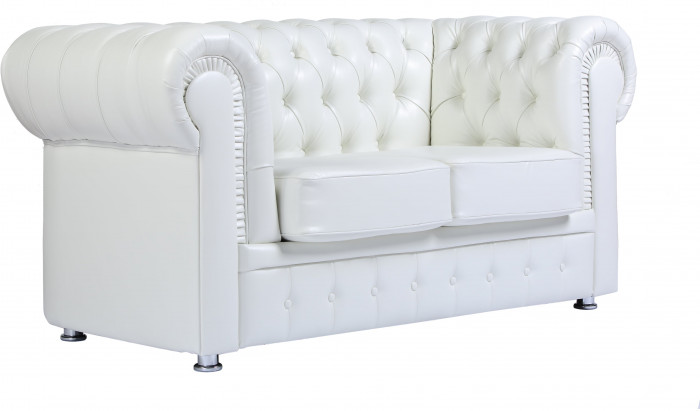 Диван Честер 2- х местный, белый