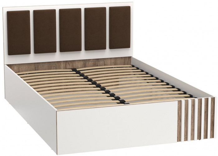 Кровать 51.20 Либерти с подъемным механизмом 1400 Белый / Дуб Каньон