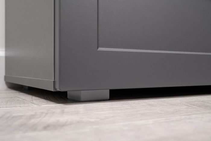 Остин 11.53 Кровать + ортопед + 13.227 Шкаф-пенал + 16.240 Комод, серый графит/дуб крафт золотой