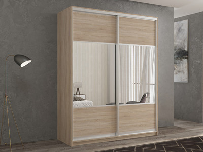 Шкаф-купе Кааппи 6 Сонома Светлый 140х45х230 см