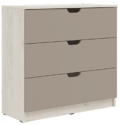 Юниор-4 Комод 3 ящика (800) (Шарли мокко, Крафт белый)