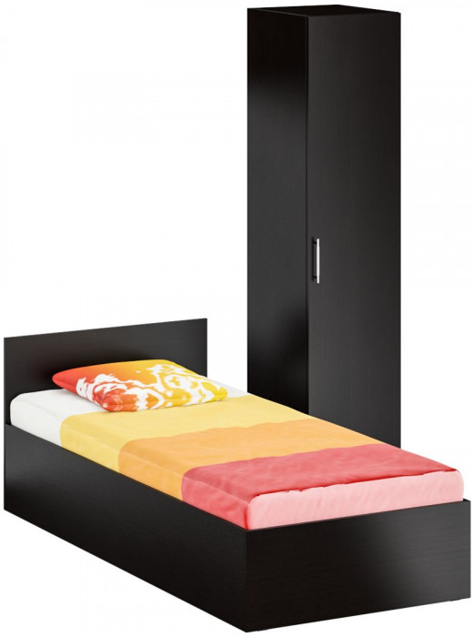 Кровать 0900 + Пенал Стандарт, венге