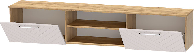 Тумба-2 под ТВ подвесная "Иннэс-7", Крафт золотой/Грэй софт