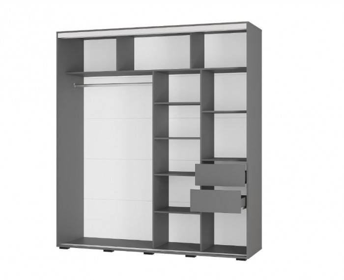 Шкаф-купе "Крафт-6" (1962х2176х591) графит