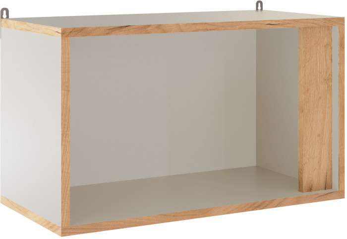 Полка навесная закрытая Асцелла, Кашемир/Крафт золотой