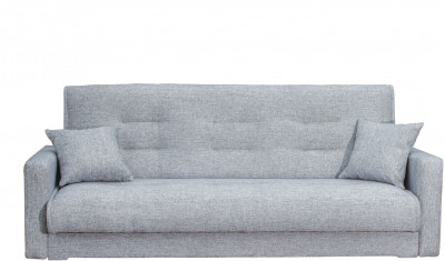 Диван Лондон 140 , рогожка,полностью серый ППУ