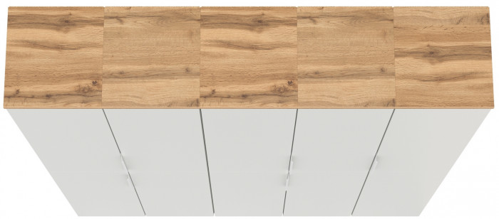 Октава Набор шкафов 46, белый шагрень/дуб крафт золотой/фасады МДФ белый шагрень