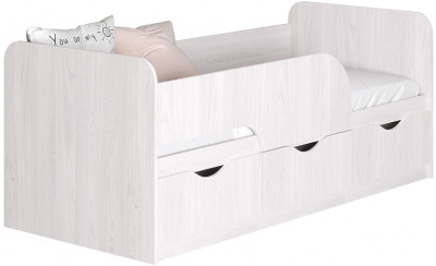 Кровать детская Стандарт КР-22, Ясень белый