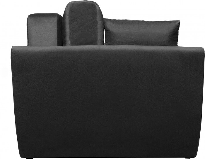 Диван-кровать Амстердам Люкс, 150х195, еврокнижка, пружинный блок, велюр, черный