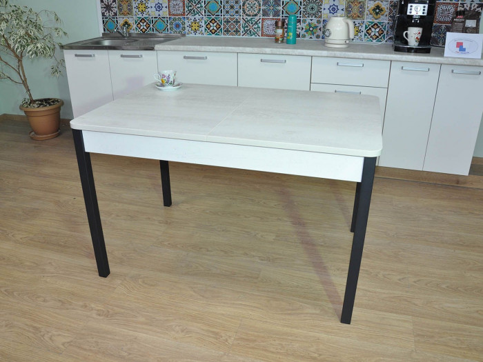 Стол обеденный Сканд-2 Бетон белый