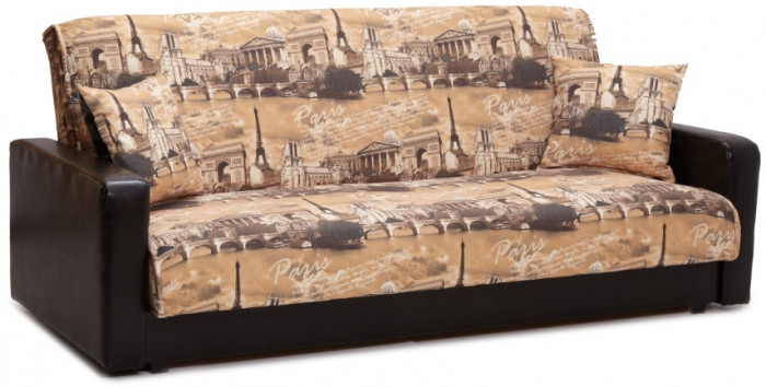 Диван-книжка Париж, 120х195, жаккард/экокожа