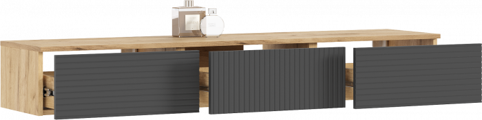 Флэш Полка косметическая (Браш Графит, Дуб Крафт)