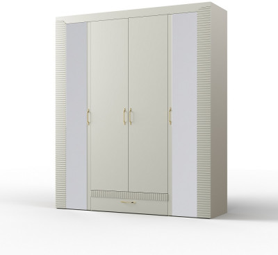 Шкаф 4-х дверный с ящиком "Карлин" - Персидский жемчуг/Шаде песочный